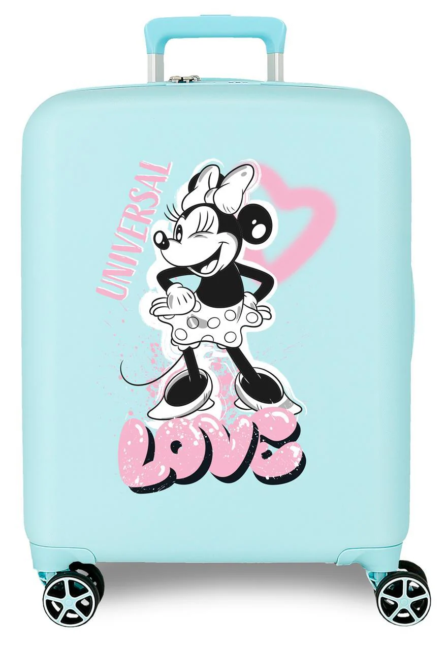 3739323 TROLLEY ABS 55CM.4R. MINNIE HEART TURQUESA