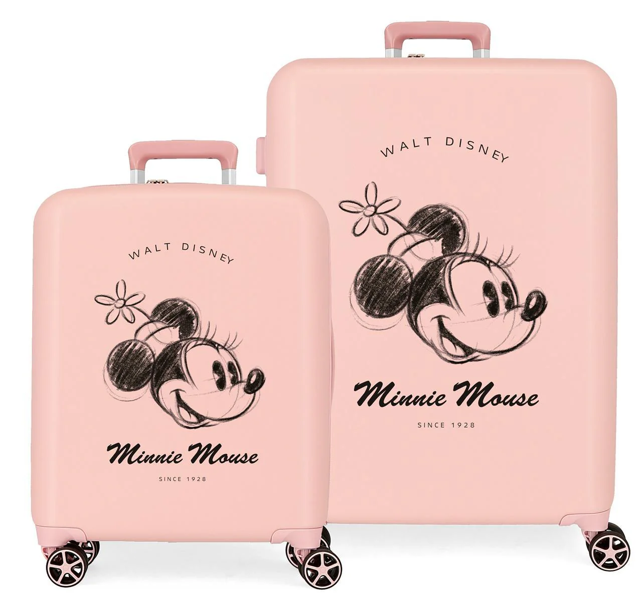 3739722 SET/2 TROLLEY  ABS 55-70CM.4R.MINNIE YOU ARE MAGIC N