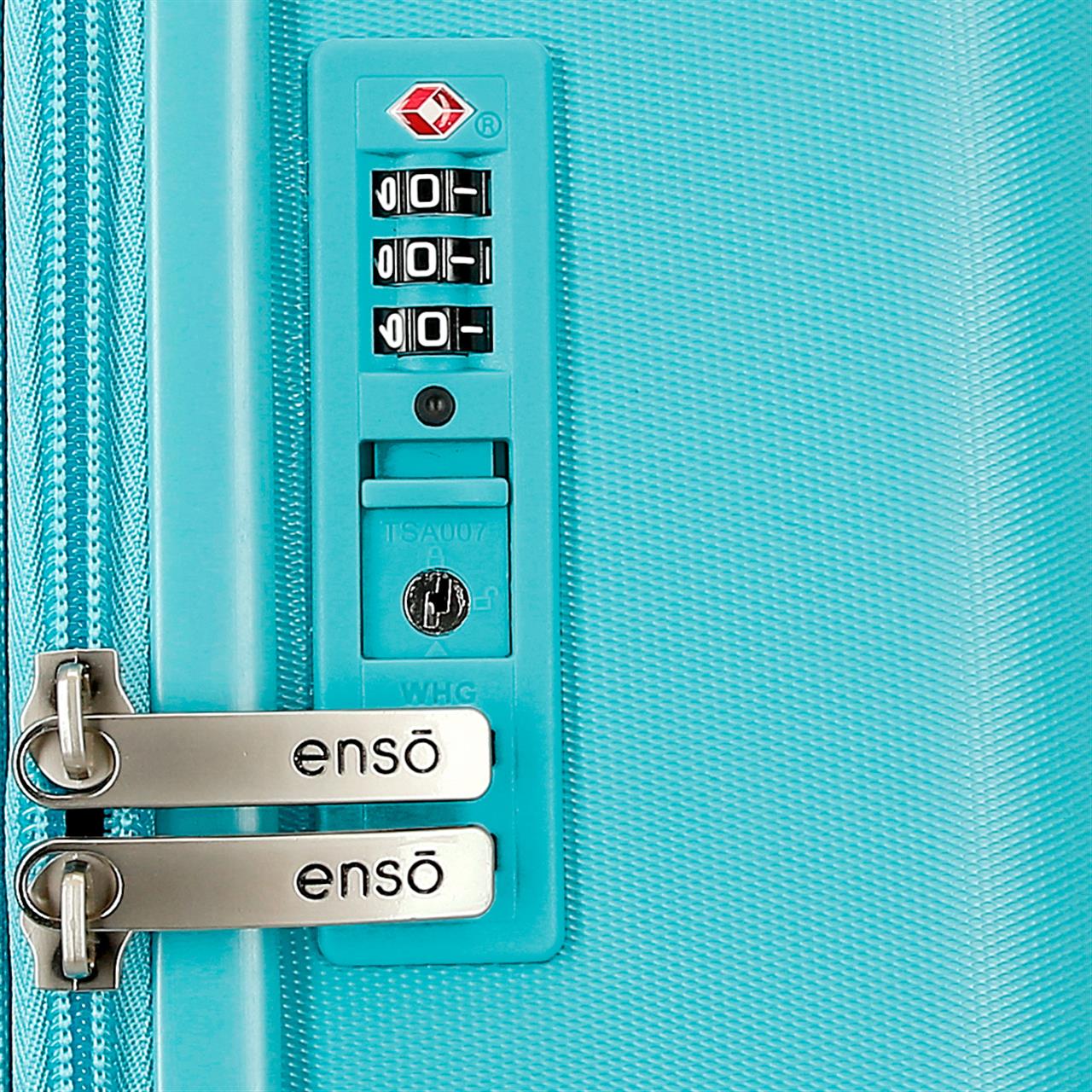 3859124 TROLLEY ABS 55CM.4R.STITCH YOU ARE MAGICAL AZUL TURQ - Image 8