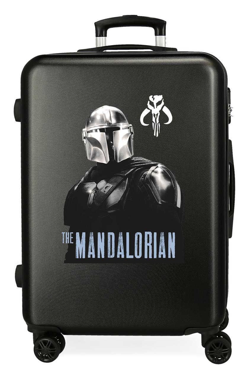 4541821 TROLLEY ABS 65CM. 4R. STAR WARS THE MANDALORIAN NEGR