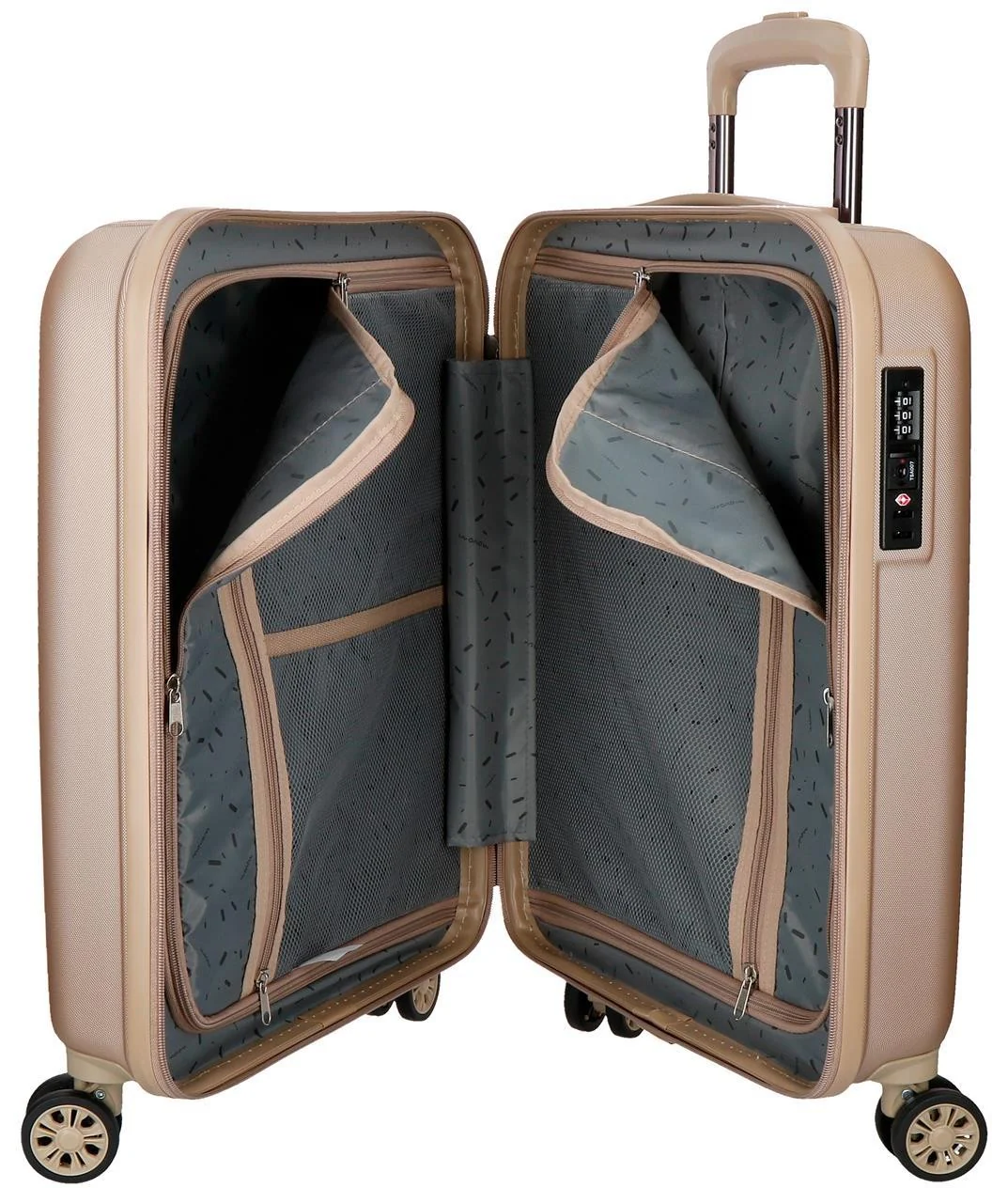 5319165 TROLLEY ABS 55CM.4R.WOOD CHAMPAGNE - Image 3