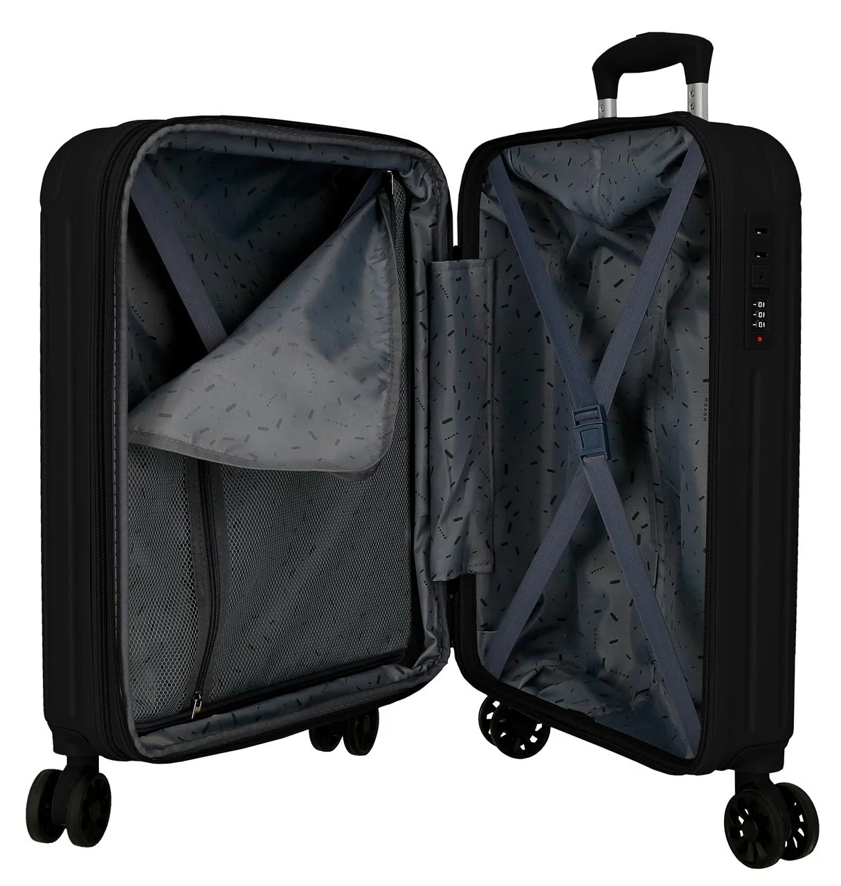 5558420 SET/3 TROLLEY ABS 55-68-78CM. C/EXP. 4R. TIMBER NEGR - Image 6