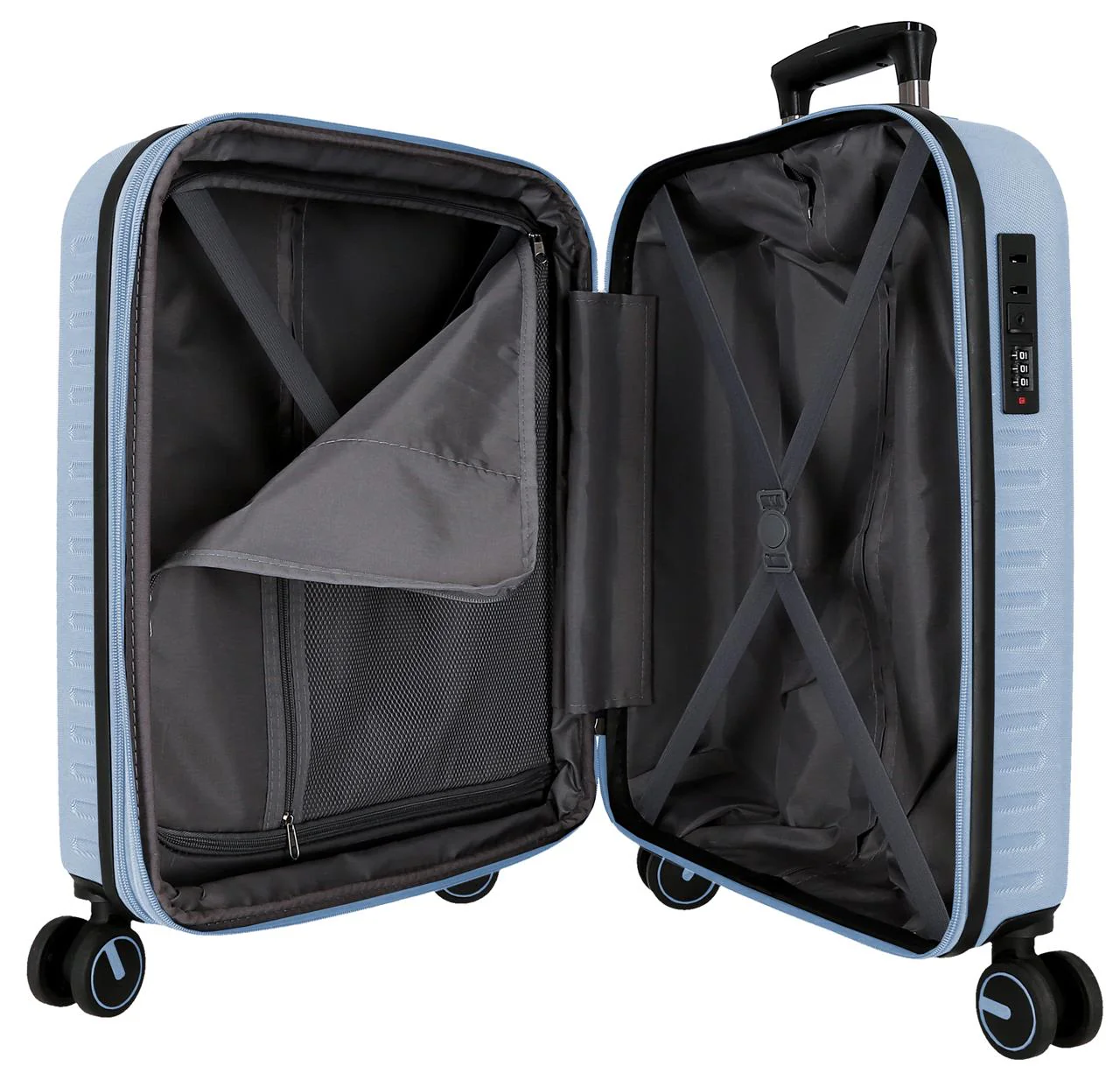 7568643 TROLLEY ABS 55CM. C/EXP. 4R. PJL MONTANA AZUL CLARO - Image 3