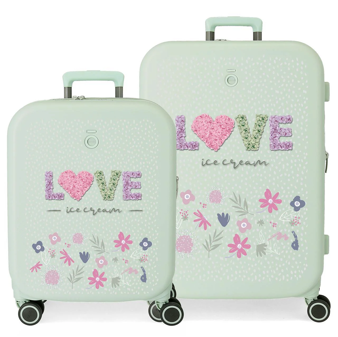 9569524 SET/2 TROLLEY ABS 55-70CM. 4R. ENSO LOVE ICE CREAM M