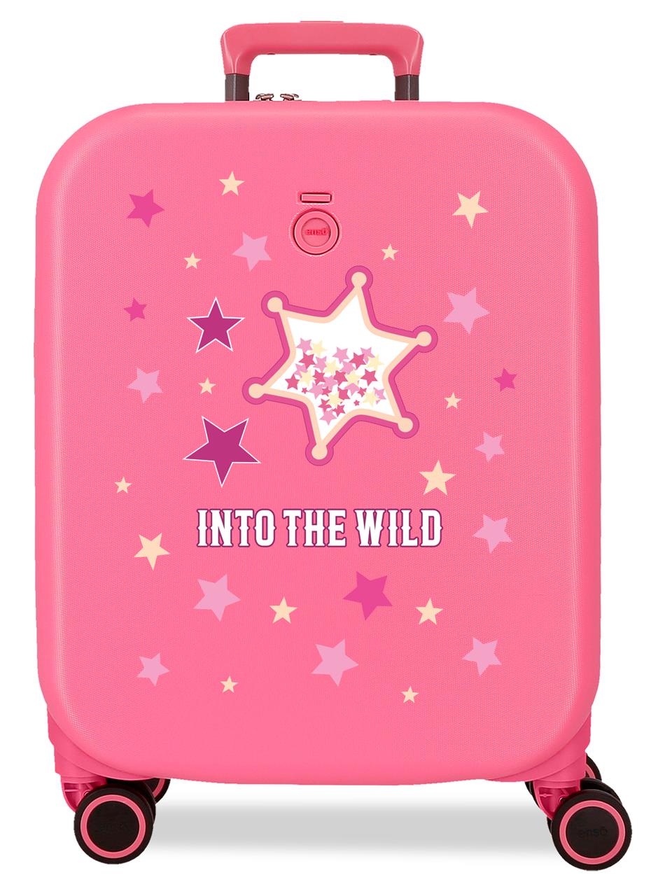 9988621 TROLLEY ABS 55CM.C/EXP.4R. ENSO INTO THE WILD FUCSIA