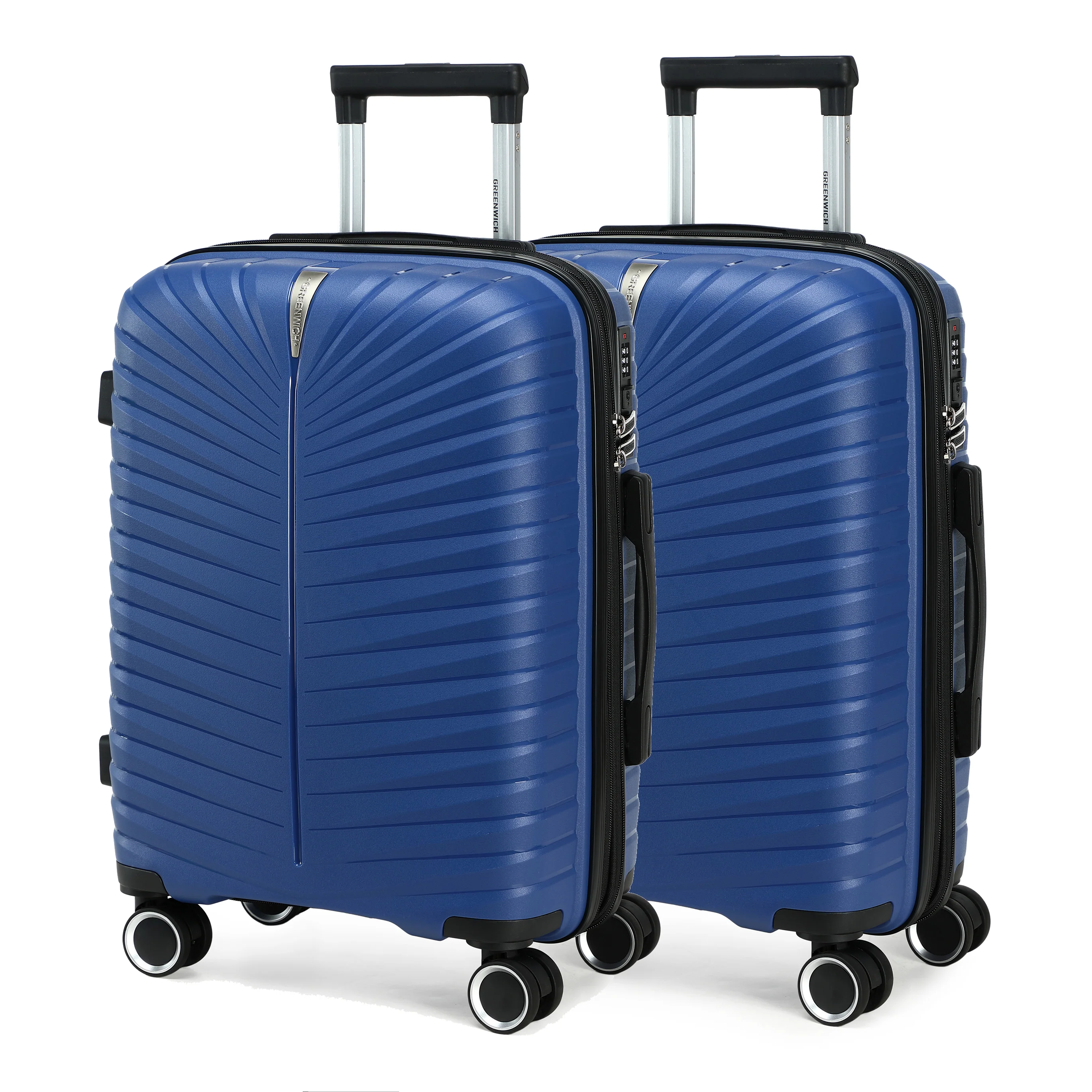 GREENWICH Pack 2 maletas de cabina 55cm expandible BALI Azul
