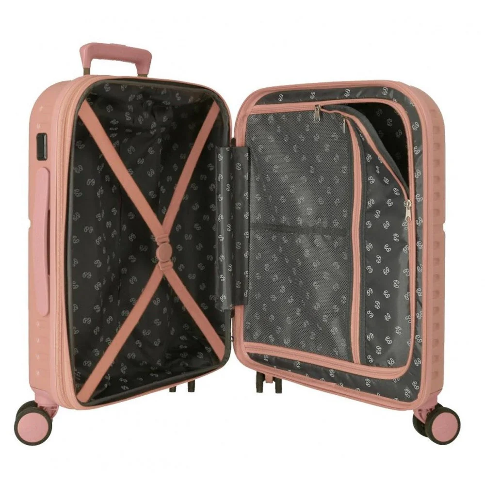 Maleta de cabina Pepe Jeans Carina rosa claro expandible rígida 55cm - Image 4