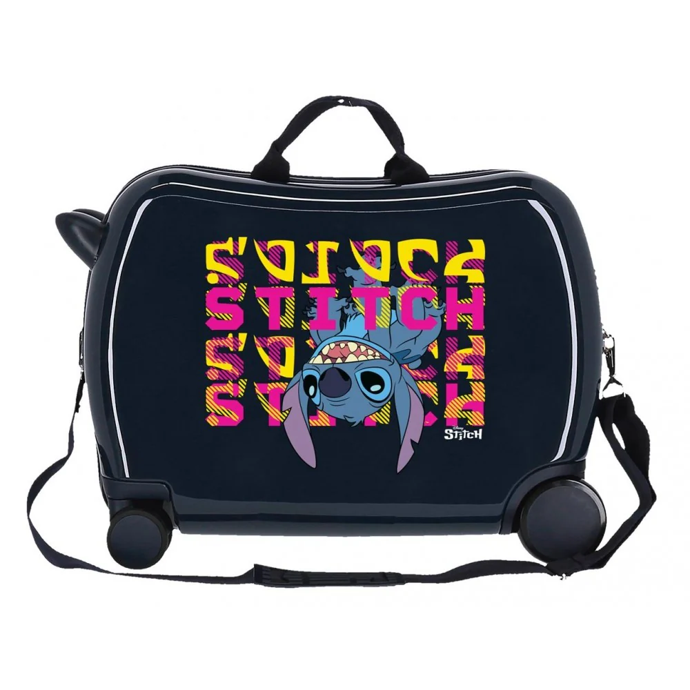 Maleta infantil Stitch Face down 2 ruedas multidireccionales marino - Image 3