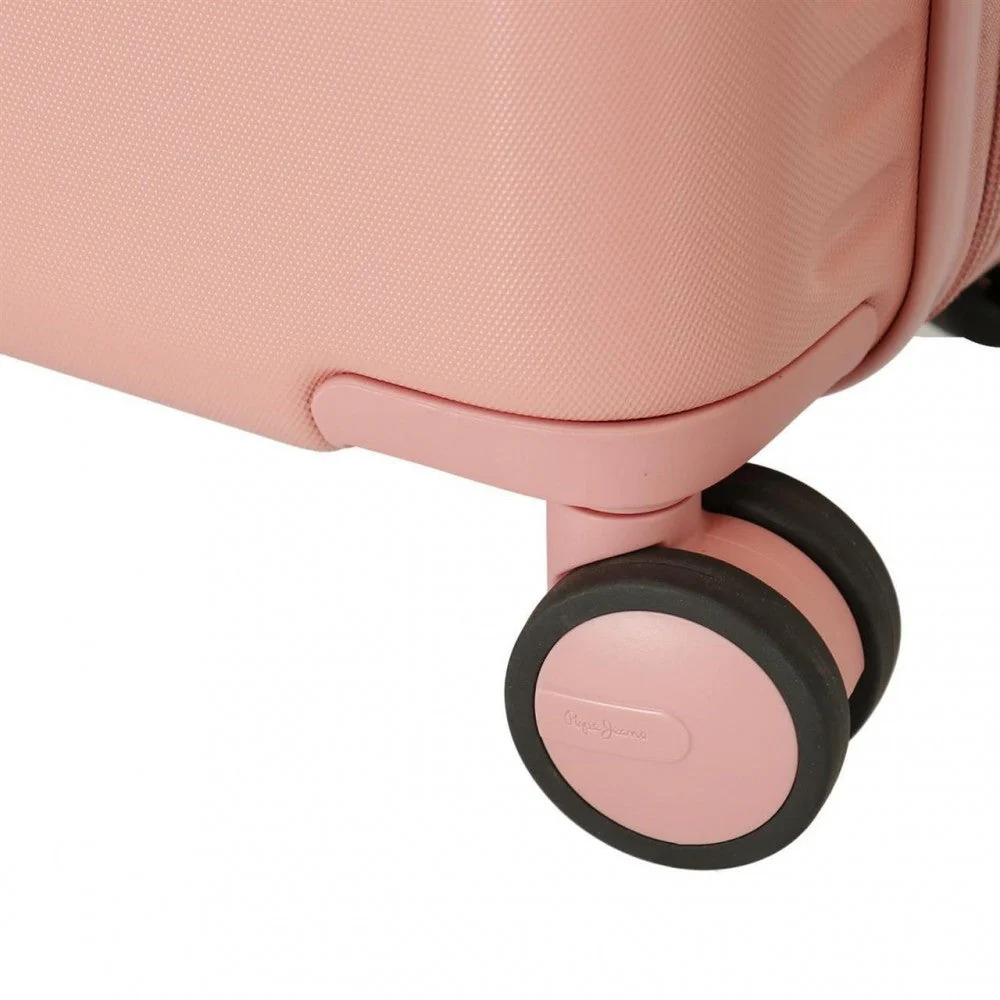 Maleta mediana Pepe Jeans Carina rosa claro rígida 70cm - Image 5
