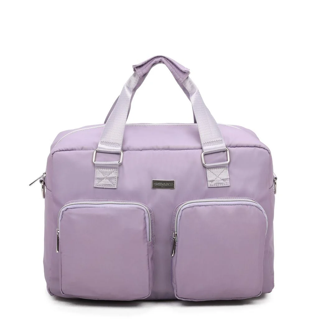 SET DE GREENWICH MALETA DE CABINA EXTENSIBLE BUDAPEST Y BOLSA DE VIAJE BUFON Lila - Image 4