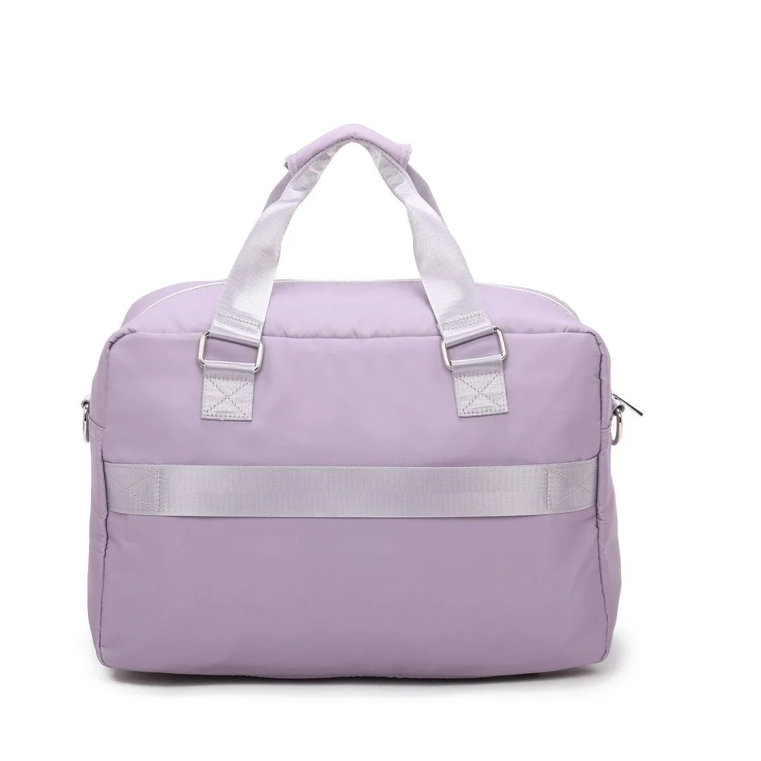SET DE GREENWICH MALETA DE CABINA EXTENSIBLE BUDAPEST Y BOLSA DE VIAJE BUFON Lila - Image 7