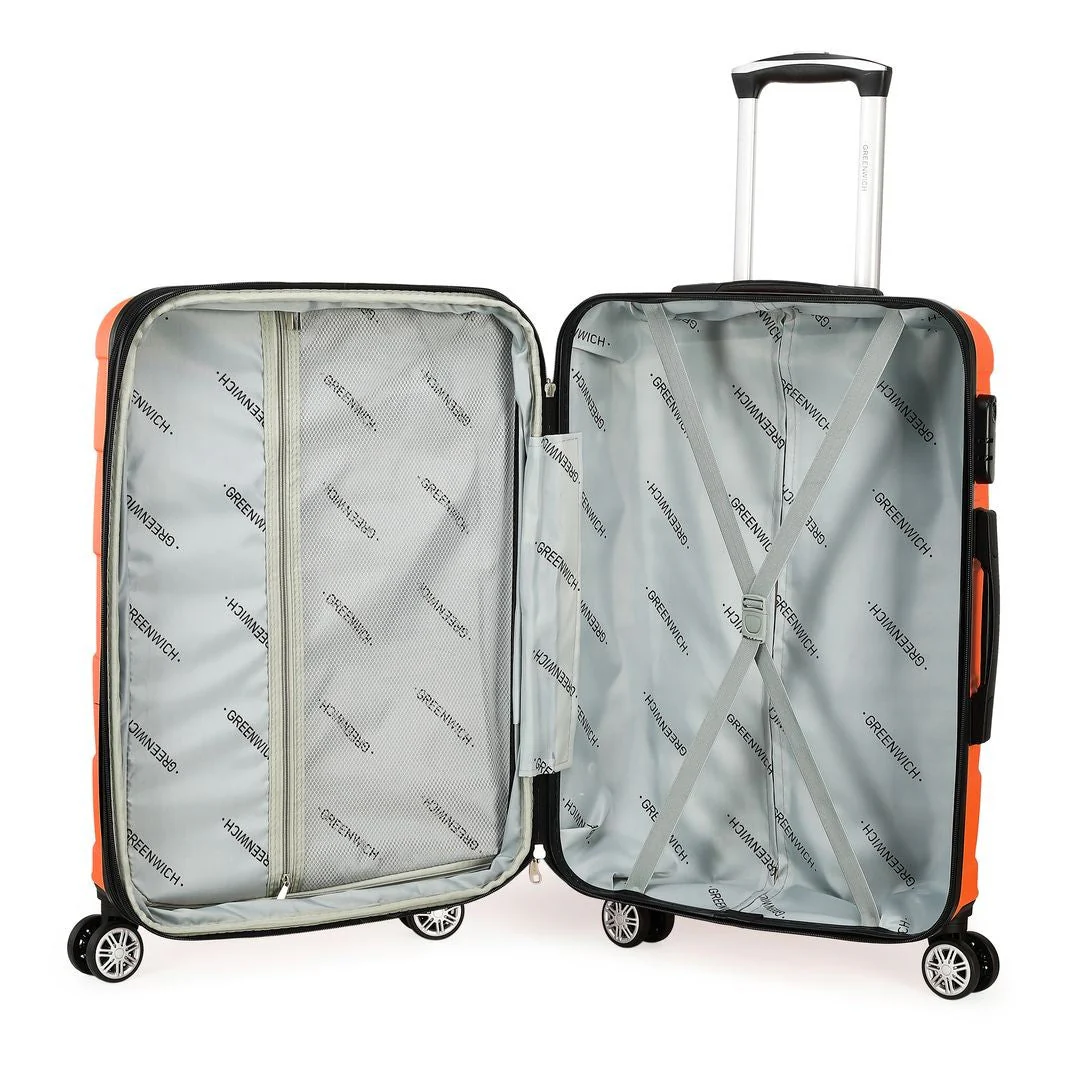 SET DE GREENWICH MALETA DE CABINA EXTENSIBLE BUDAPEST Y BOLSA DE VIAJE BUFON Naranja - Image 7