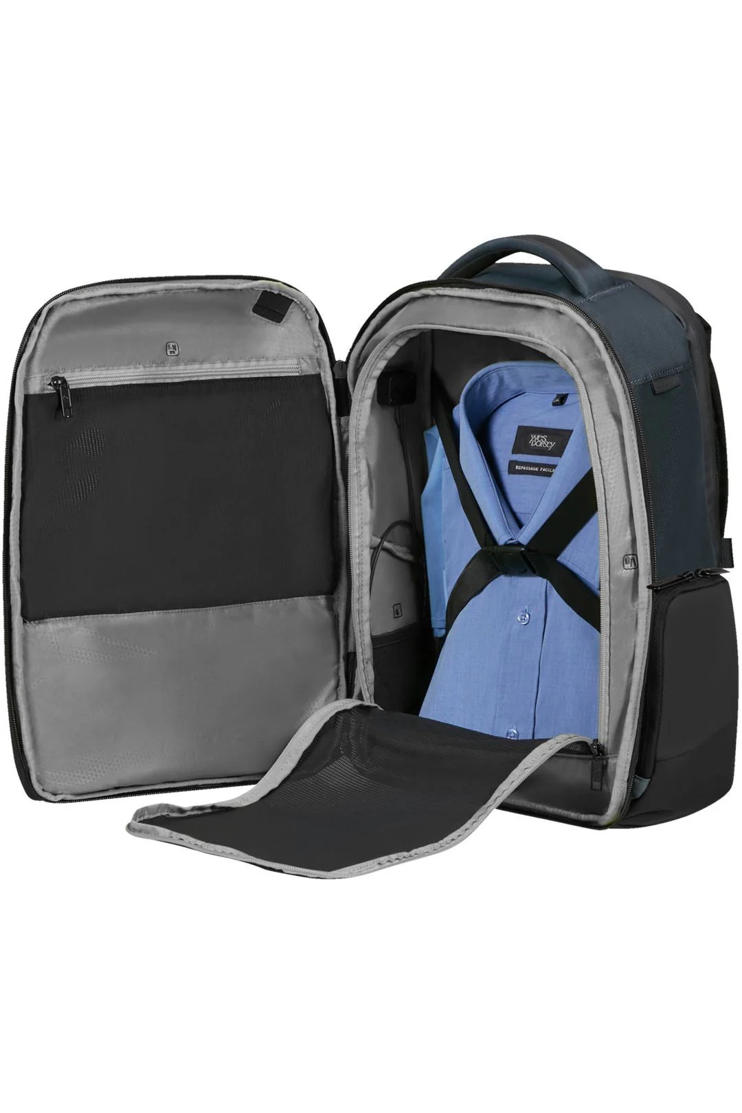 SET DE SAMSONITE MALETA DE CABINA EXTENSIBLE UPSCAPE CON MOCHILA 15” BIZ2GO Azul - Image 11