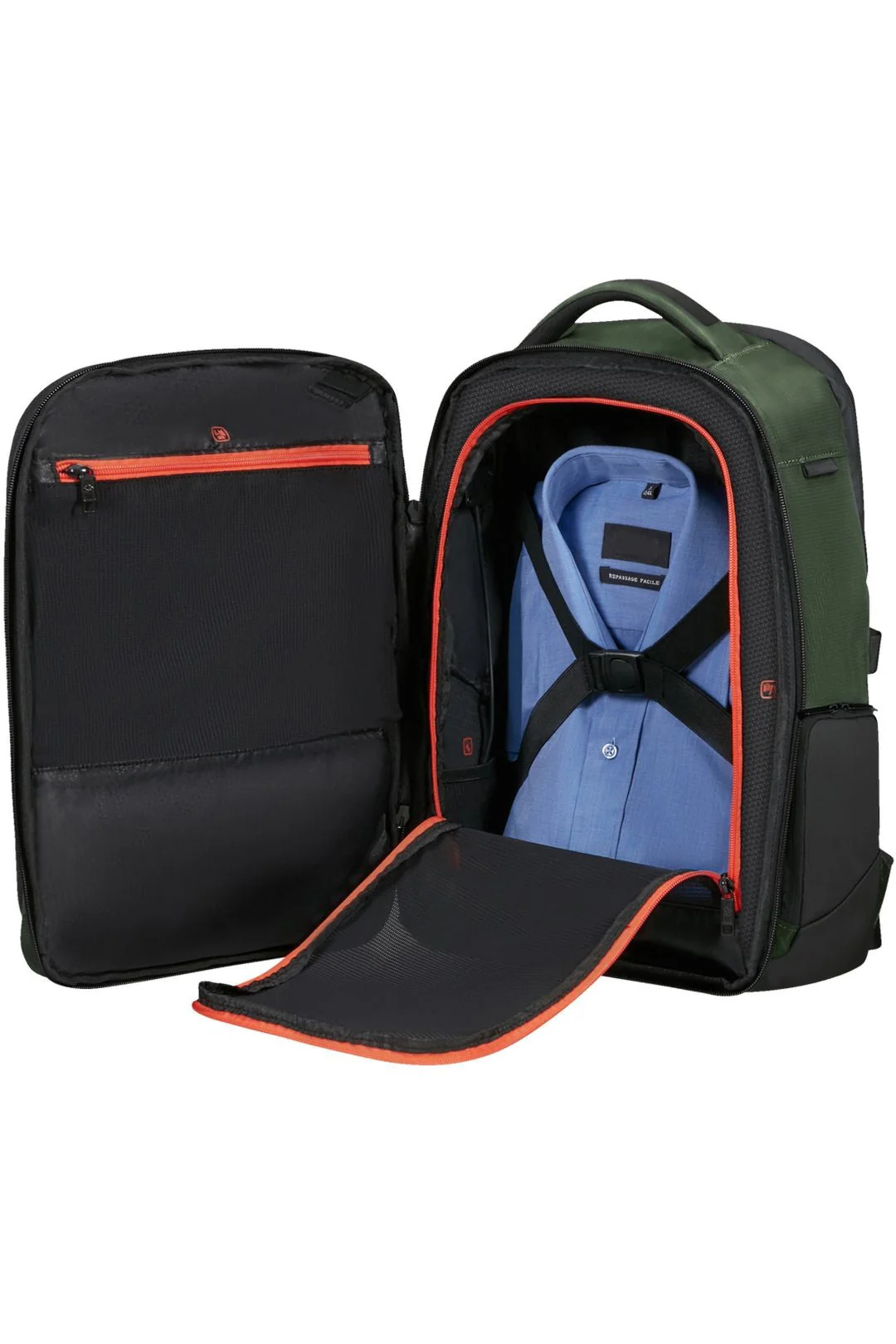 SET DE SAMSONITE MALETA DE CABINA EXTENSIBLE UPSCAPE CON MOCHILA 15” BIZ2GO Verde Oscuro - Image 8