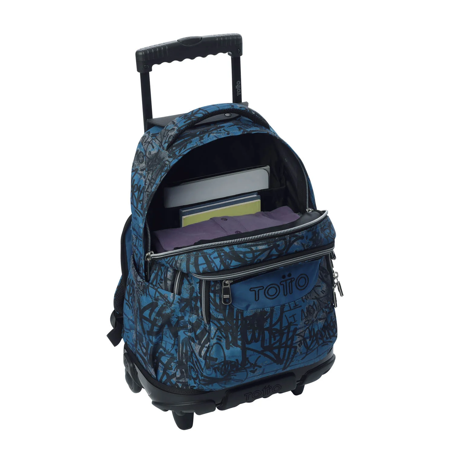 TOTTO Mochila escolar con ruedas Renglones - 4EC Urban Graph - Image 6