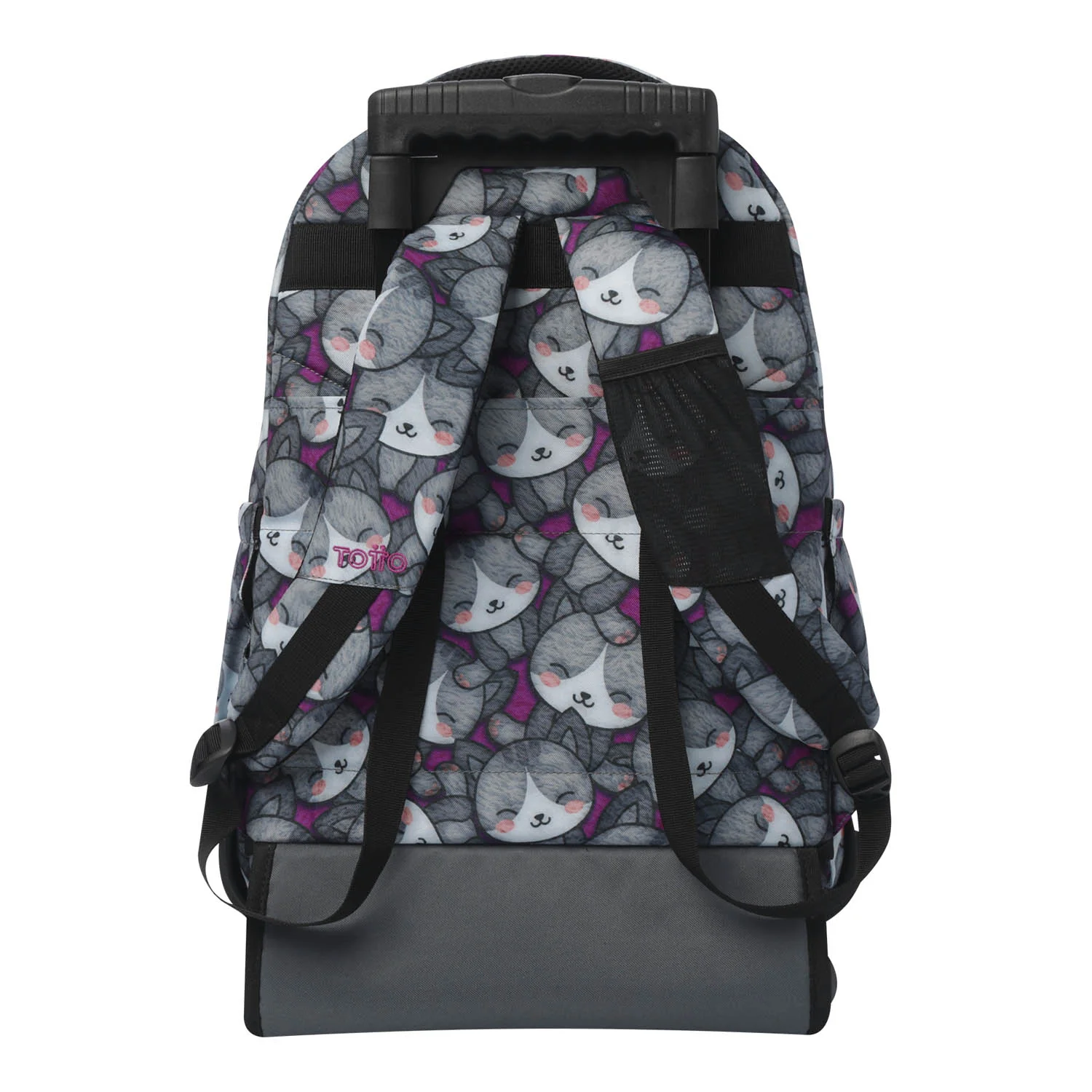 TOTTO Mochila escolar con ruedas  Renglones - 7YI Kitten Rose - Image 3