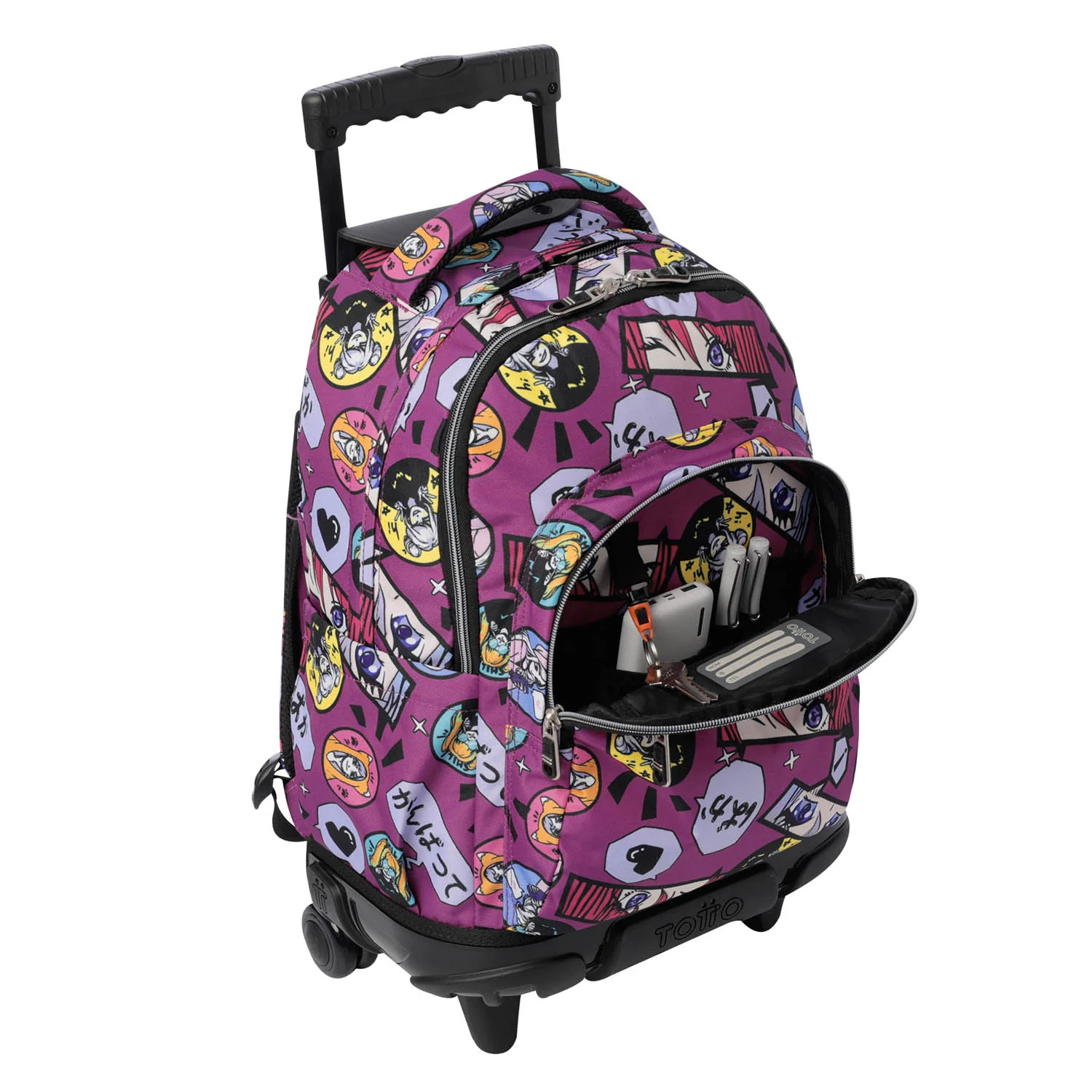 TOTTO Mochila escolar con ruedas Renglones + Estuche Tablero - 1KC Kitsune - Image 6